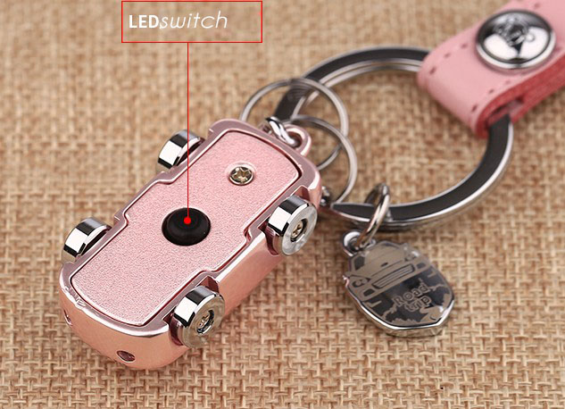 Alloy LED car keychain