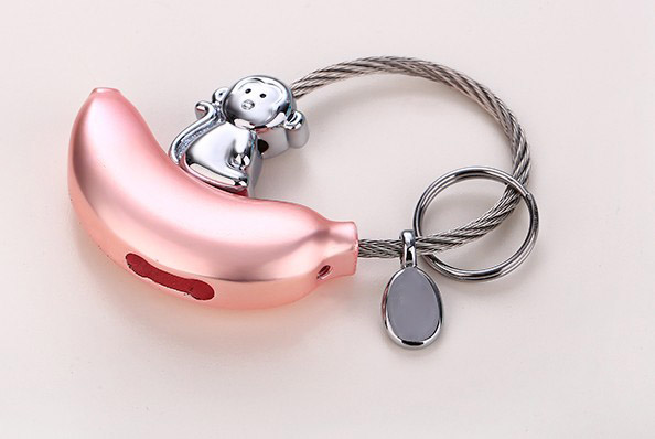 Monkey and banana keychain