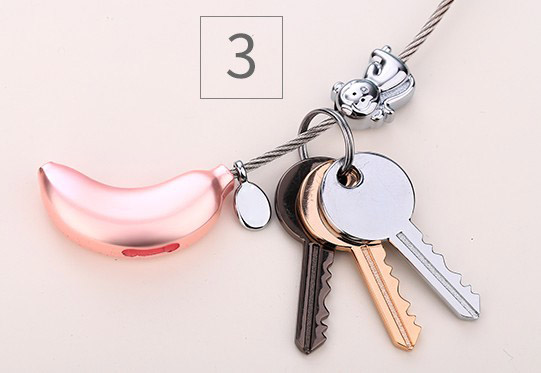 Monkey and banana keychain