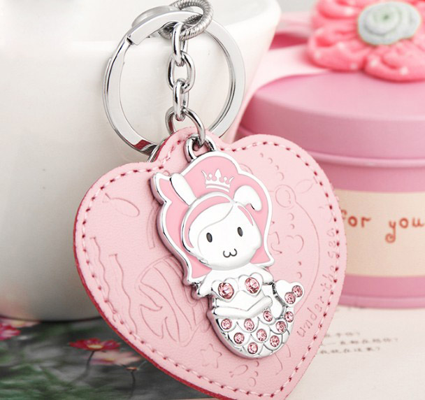 Mermaid leather keychain
