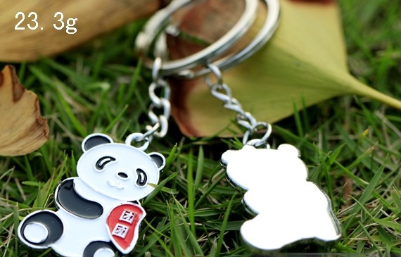 Cute pandas couple keychains