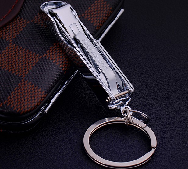 Nail scissors keychain