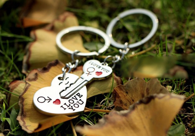 Open your heart key keychains