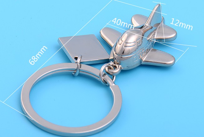 Mini alloy aircraft keychain