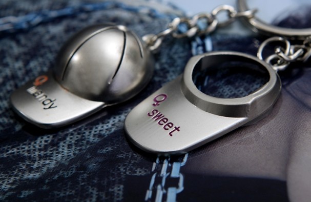 Baseball cap personality lovers keychains