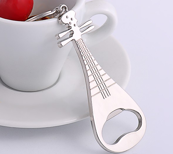Pipa bottle opener alloy keychain