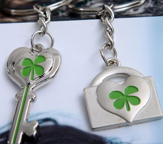 Four Leaf Clover couple keychains