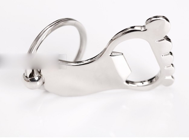 Feet bottle opener keychain