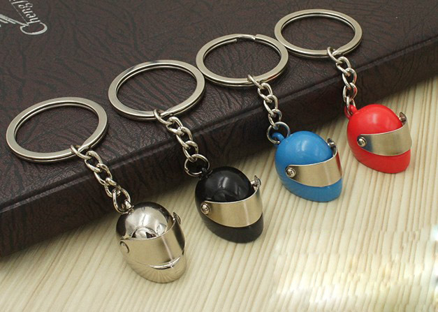 Helmet alloy keychain