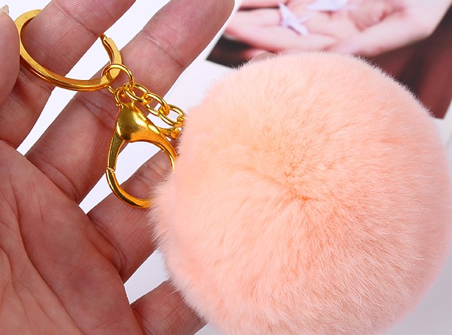 Hairball lobster clasp keychain