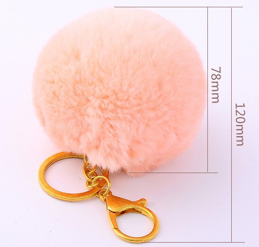 Hairball lobster clasp keychain