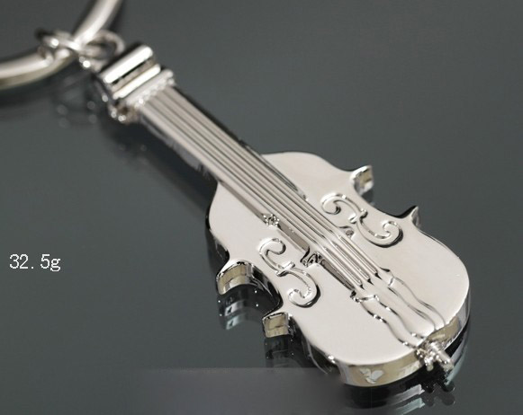 7cm violin alloy keychain