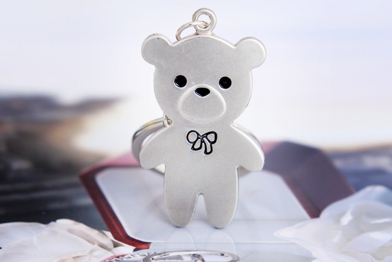Bears with tie couple keychains