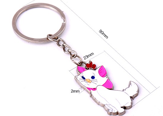 Lovers cats alloy keychains