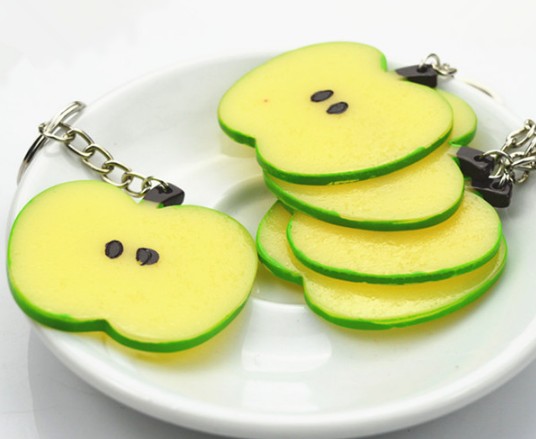 Lemon slices keychain