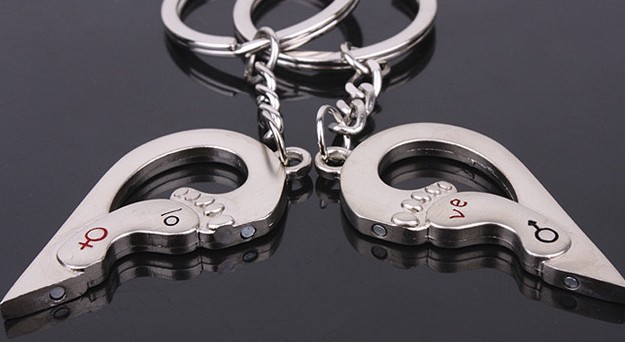 footprints of love Couple Keychains