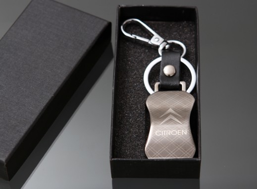 Rectangular black keychain box