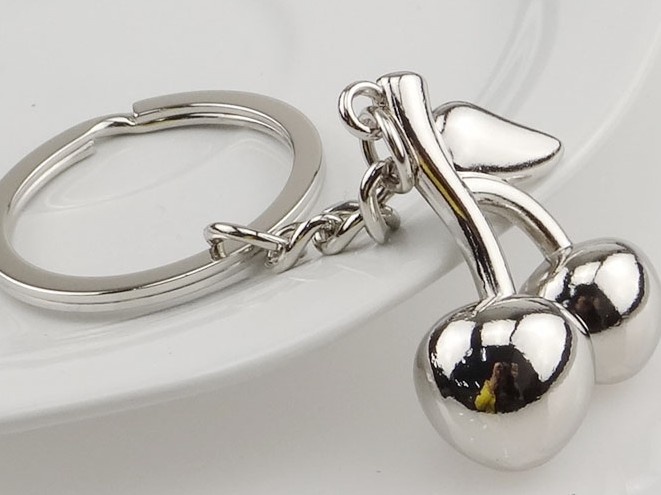 Cherry fruit keychain