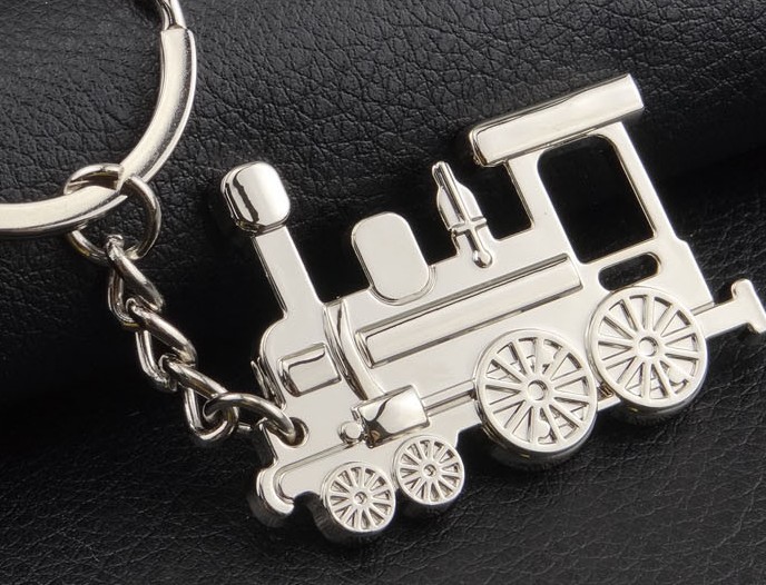 Retro Train keychain