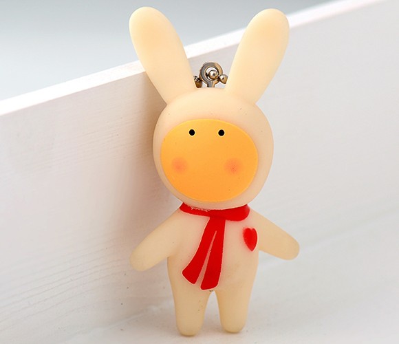Personalized rabbit keychain