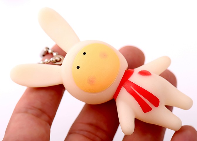 Personalized rabbit keychain