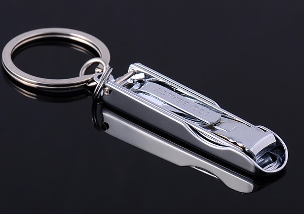 Alloy nail scissors keychain