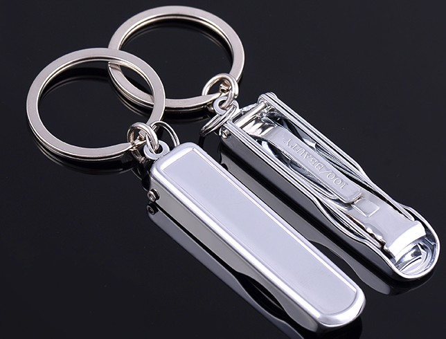 Alloy nail scissors keychain