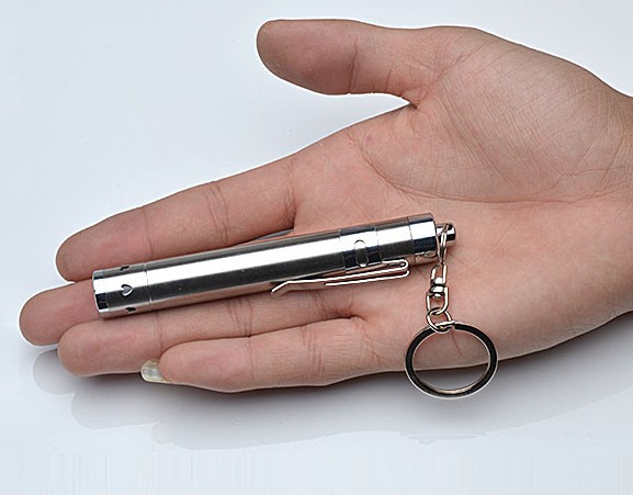 Waterproof stainless steel LED Flashlight keychain