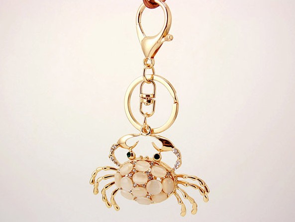 Cat's Eye Crab Keychain