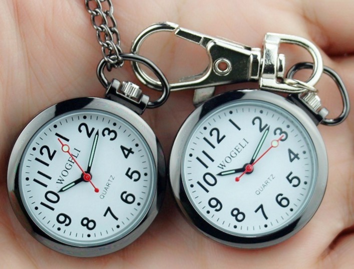 Classic round clock Keychain
