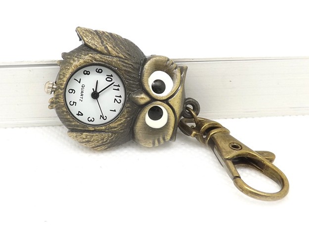Retro Owl Watch Keychain