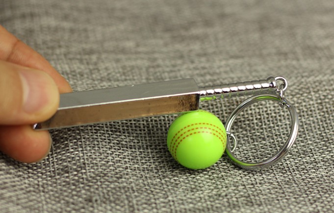 Cricket alloy keychain