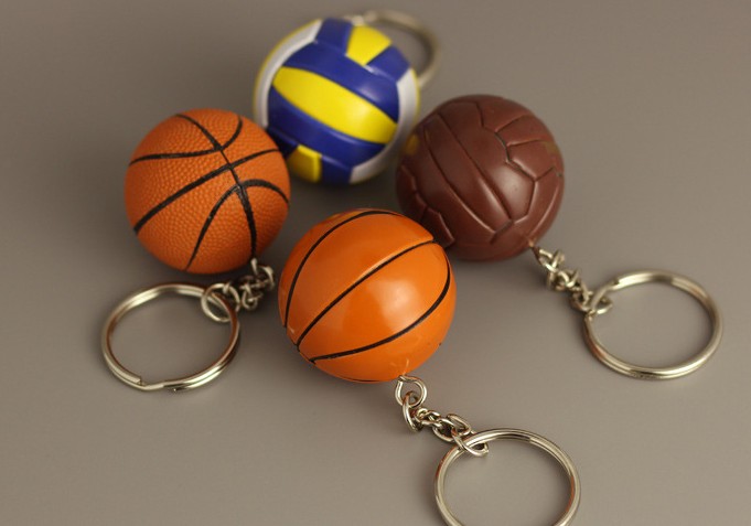 PVC Mini Basketball keychain