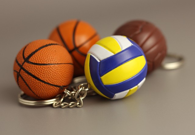 PVC Mini Basketball keychain