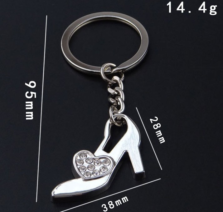 Rhinestone high heel keychain
