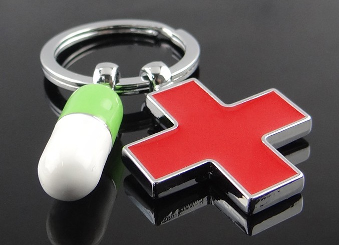 Medical alloy keychain