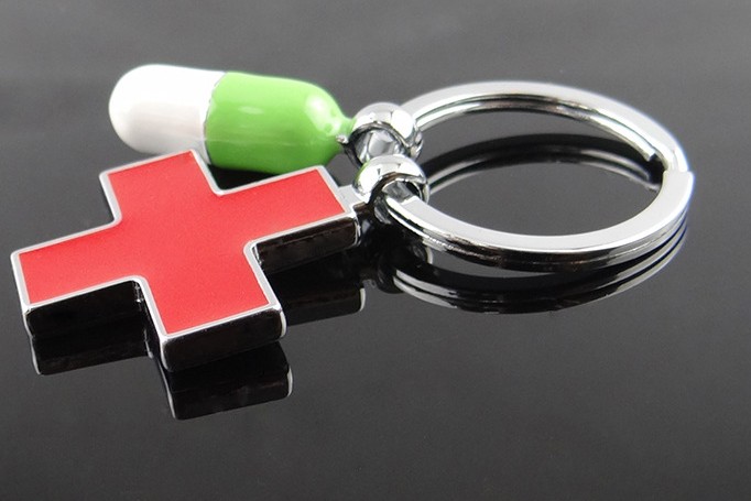 Medical alloy keychain