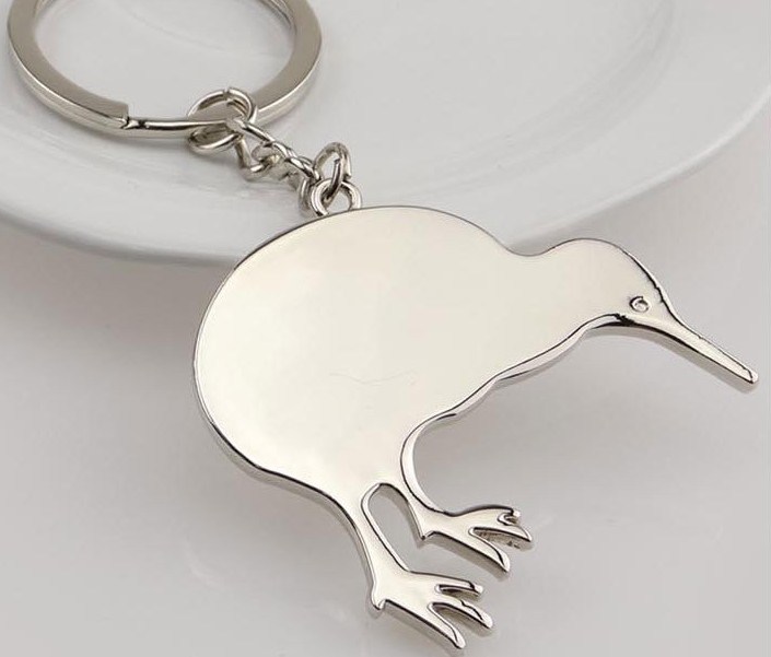 Woodpecker alloy keychain