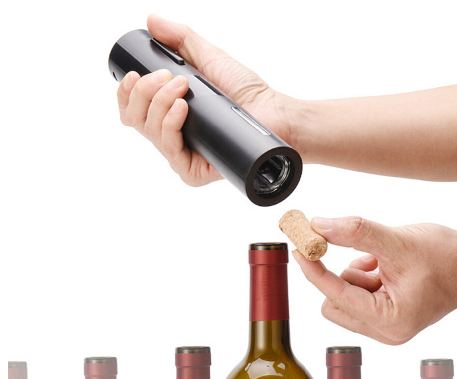 Automatic Electric Wine Bottle Corkscrew Opener with Foil Cutter