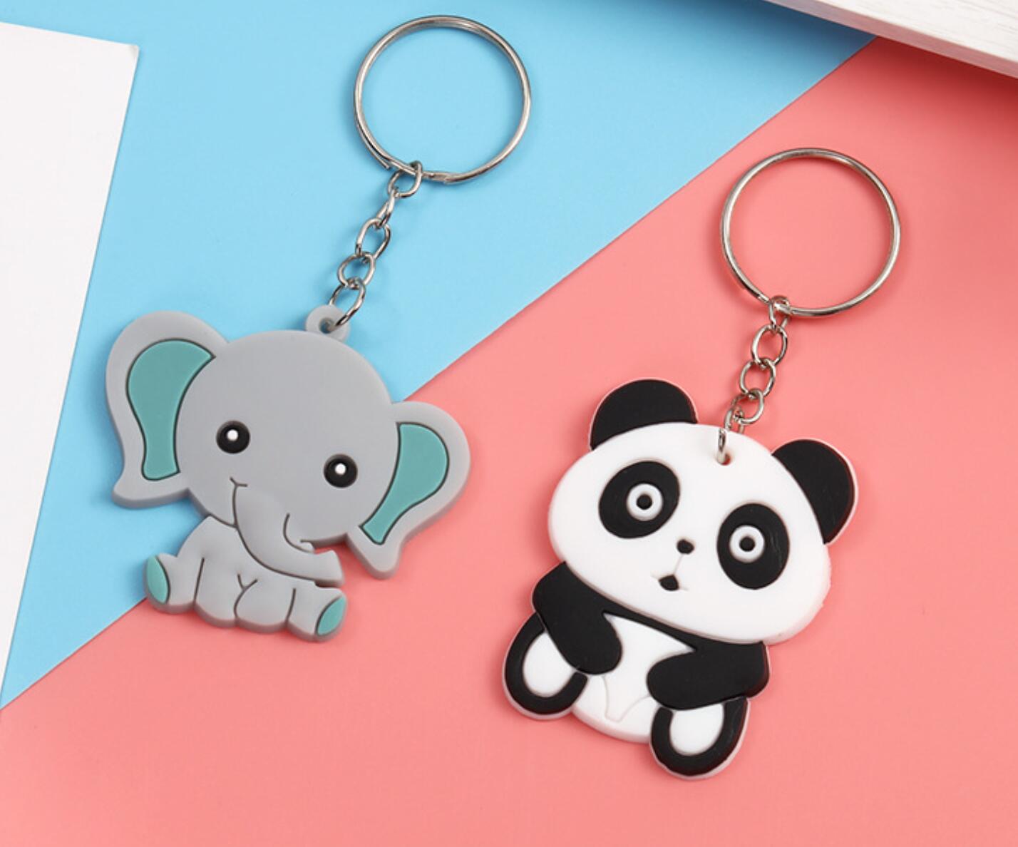 PVC Soft Rubber Cartoon Animal Keychain