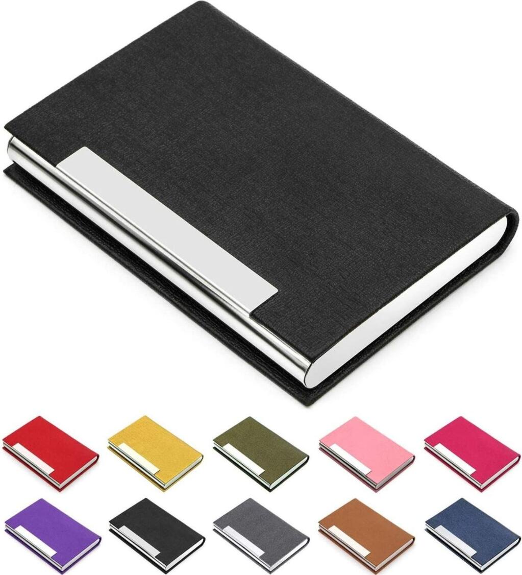 PU business card metal card holder