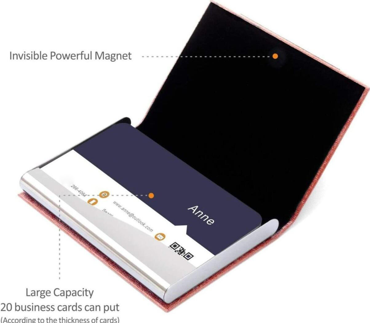 PU business card metal card holder