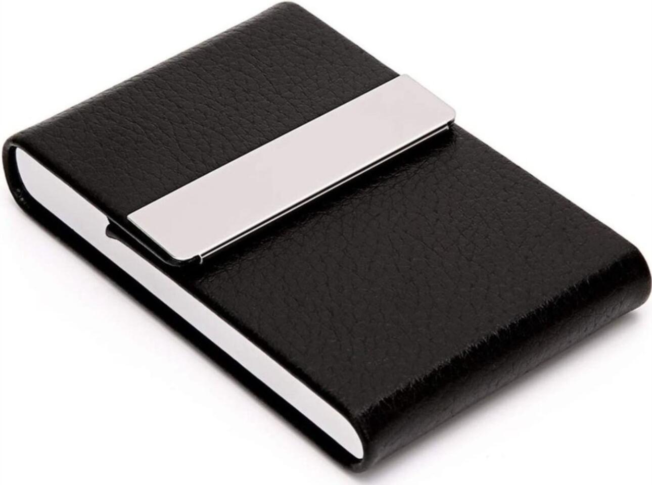 PU magnetic business card holder