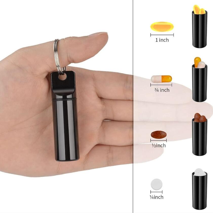 Sealed aluminum alloy capsule storage waterproof keychain