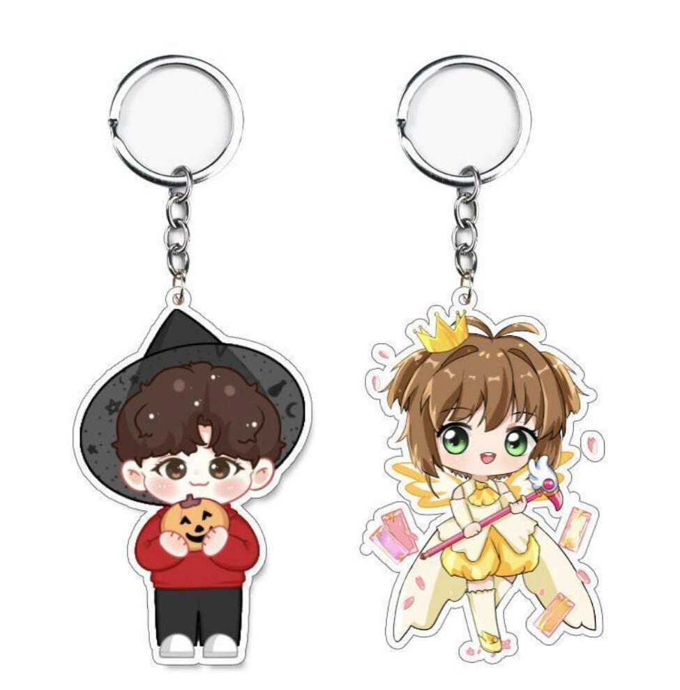 Cartoon acrylic sign keychain