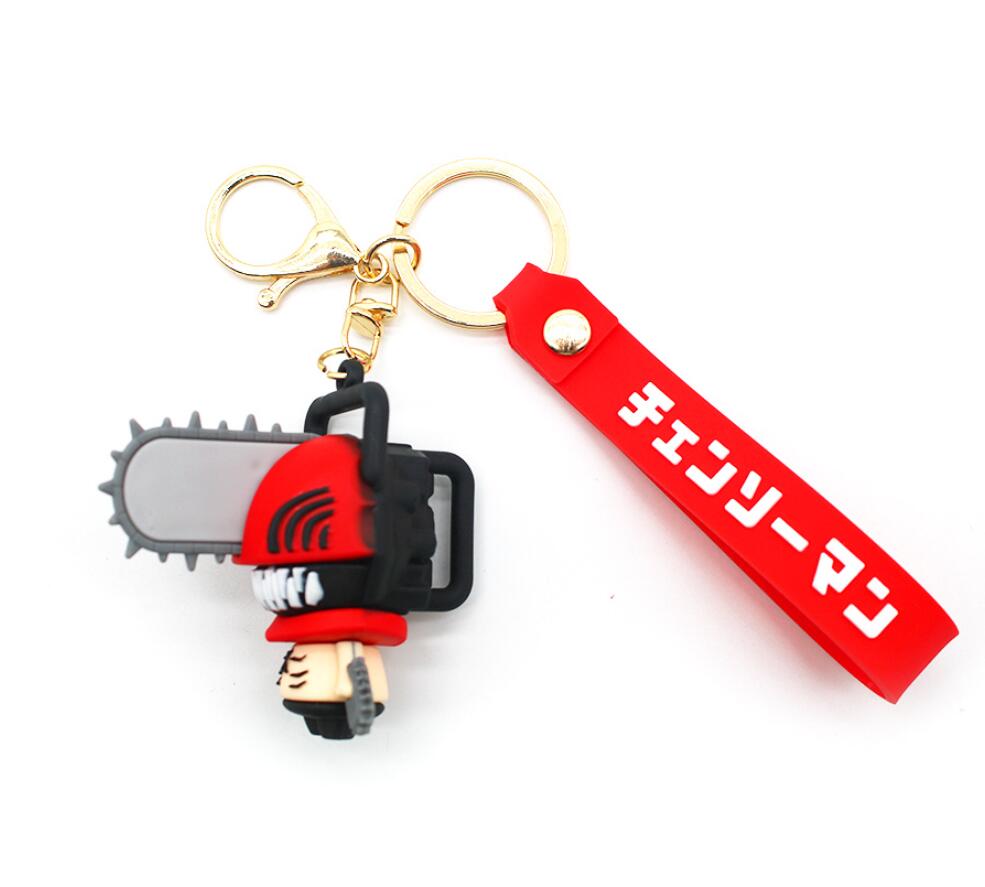 Cartoon Electric motor saw man key chain