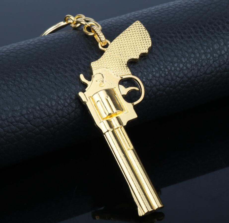 Retro Revolver Model Keychain