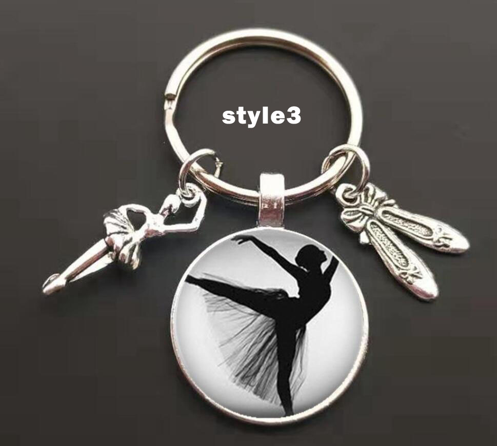 Ballet shoes and girl keychain