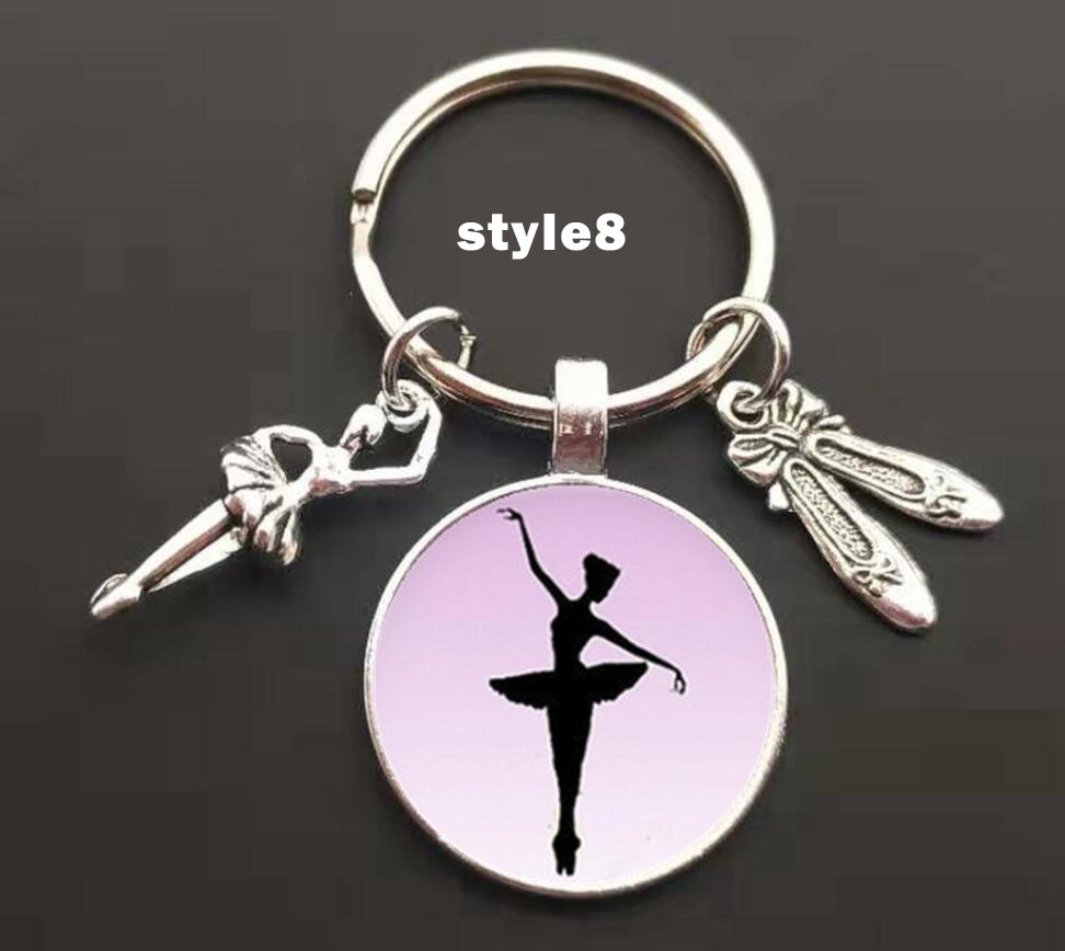 Ballet shoes and girl keychain