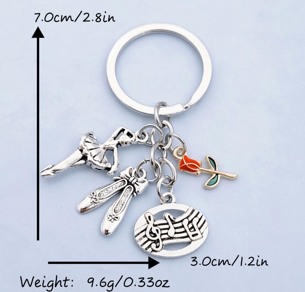 Musical Ballet Girl Keychain